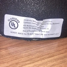 TENMAT FF109-300 1 HOUR FIRE RATED RECESSED LIGHT INSULATED INSULATION COVER