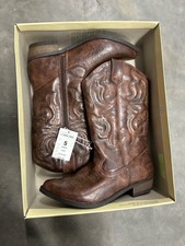 NEW Girls Cherokee Gregoria Cowgirl Western Boots Brown Size 5