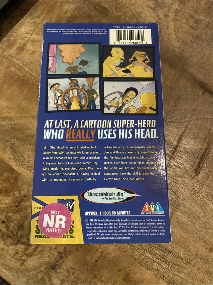 MTVs The Head Saves the Earth (1995) VHS Authentic HTF Vintage VTG Cartoon Movie - Image 2 of 4
