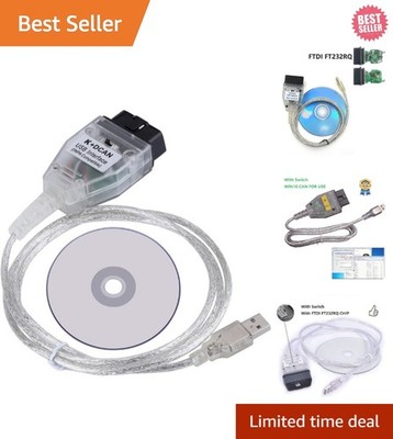 INPA K+DCAN USB Diagnostic Cable for BMW - Windows Compatible, Lightweight