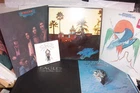 THE EAGLES 5 LP LOT w HOTEL CALIFORNIA, DESPERADO, ONE OF THESE NIGHTS + CDs