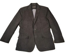 Men's Banana Republic Tailored Fit Navy Striped 2bt Cotton Blazer Sport Coat 44R