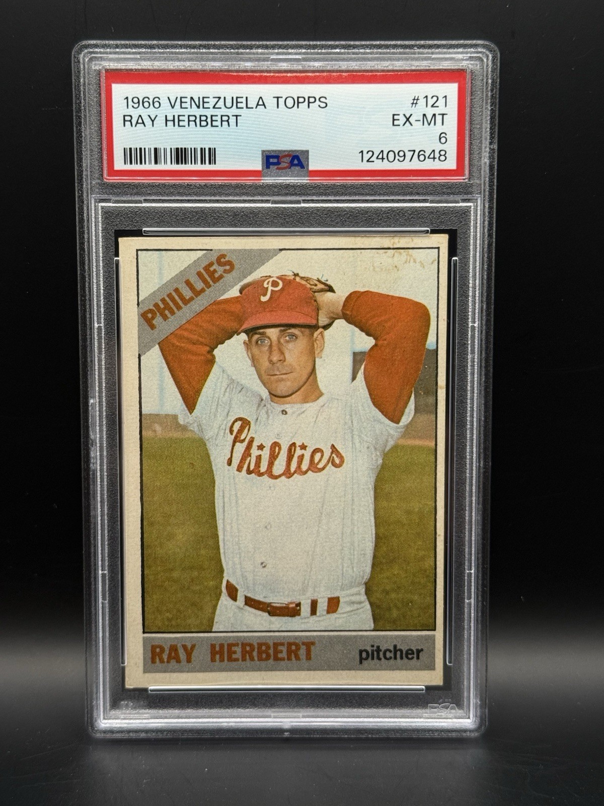 1966 Venezuelan  - Ray Herbert #121 PSA 6 (None Higher)
