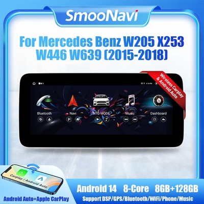 10.25'' Android 14 128GB Carplay GPS SWC 4G Autoradio For Benz C/GLC/V W205 X253