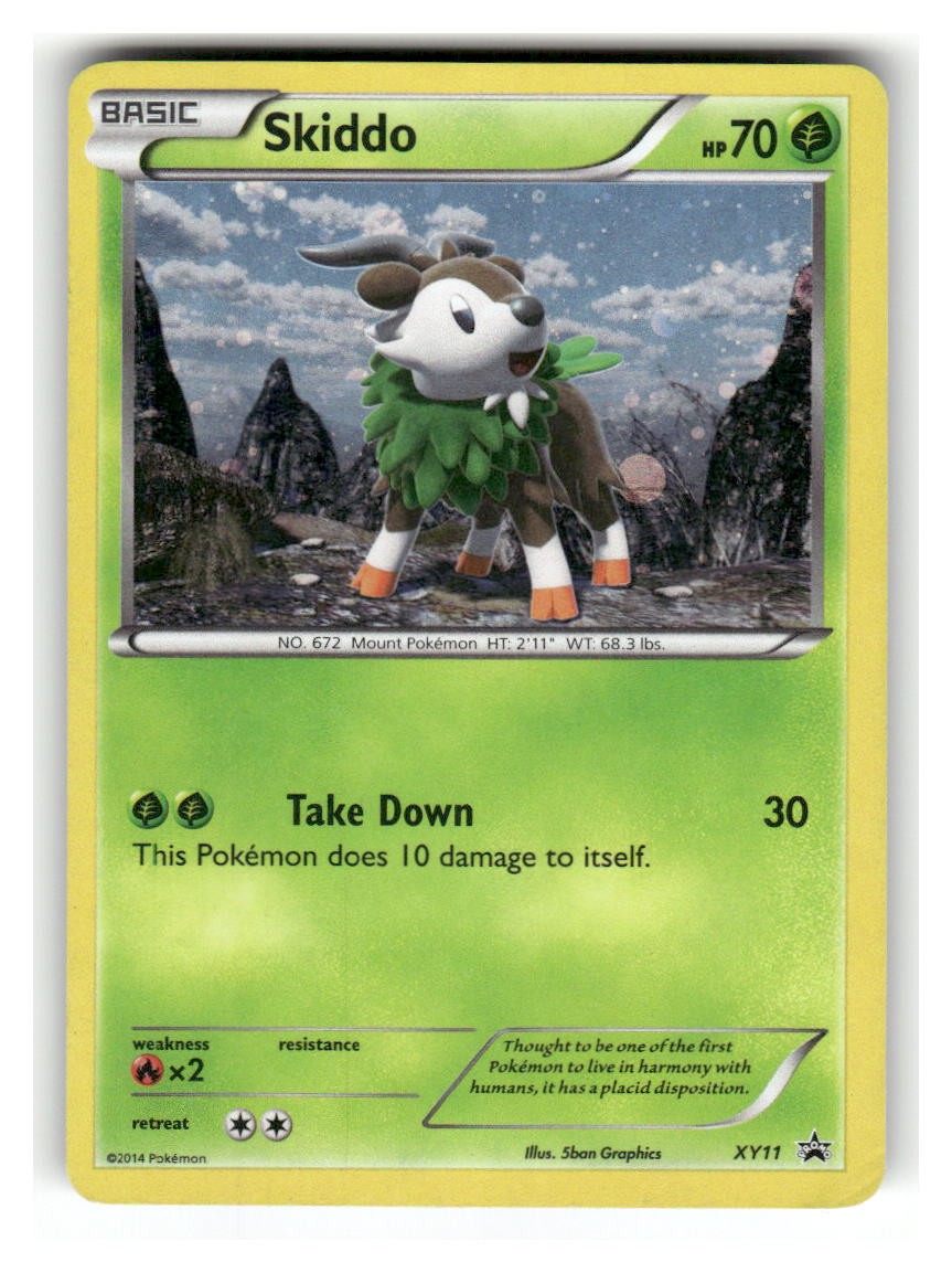 Skiddo XY11 Cosmo Holo Promo XY Promo Pokemon Moderately Played