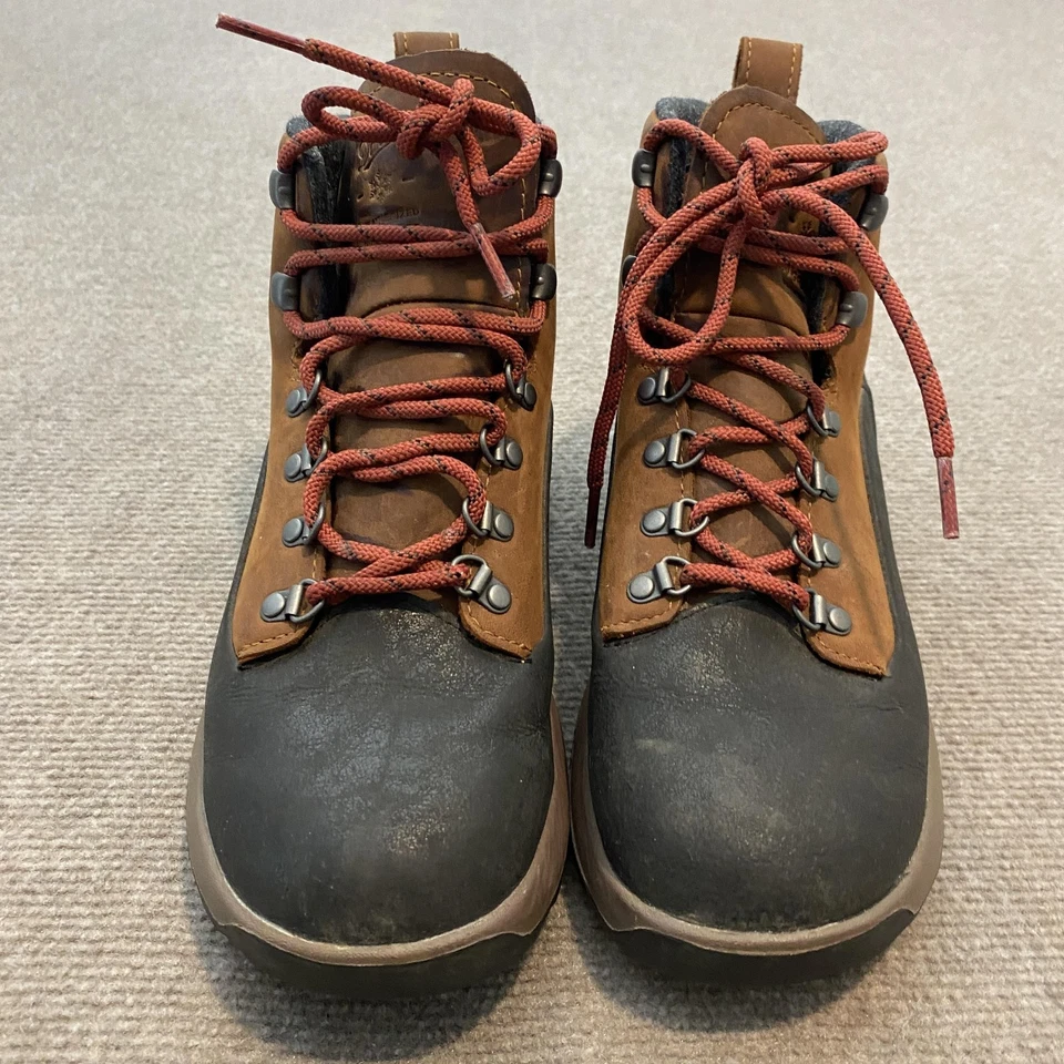 Botas Danner Mujer Talla 7.5 Marrón Negro Pub Jardín Invierno Cuero Sendero de Senderismo Foto 2 de 4