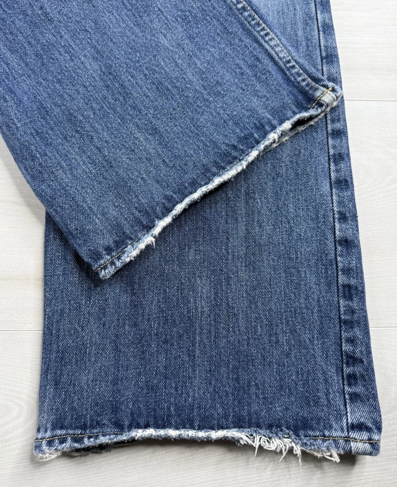 Vtg Gap Boot Fit Jeans Distressed Faded Patina Loose USA Made 90s Y2K Mens 34x30 - Image 2 of 4