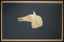 Georges BRAQUE: Des Dieux et Déesses III, engraving enhanced with gold 1971