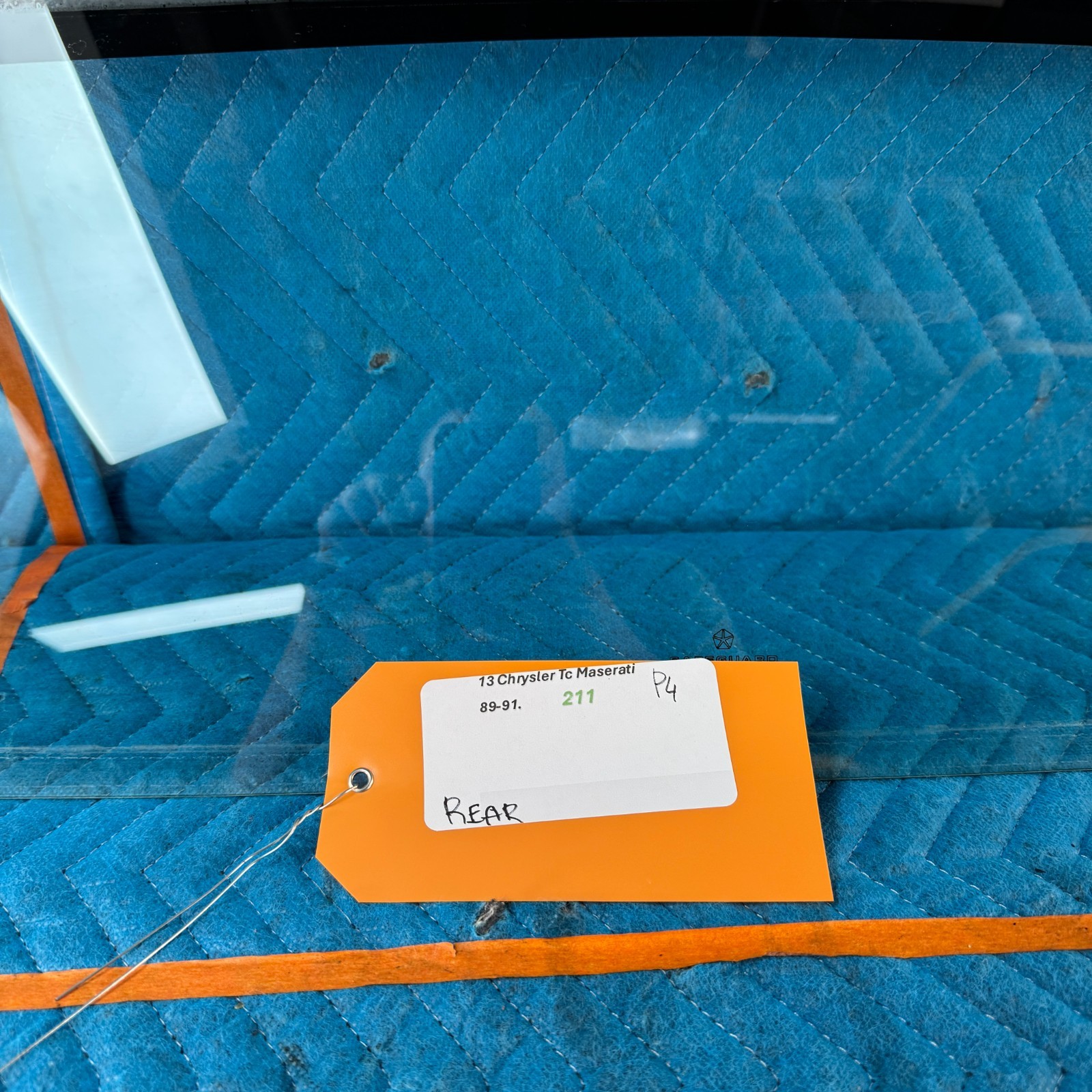 1989–1991 CHRYSLER TC MASERATI 46K Front Left Side Door Window Glass OEM