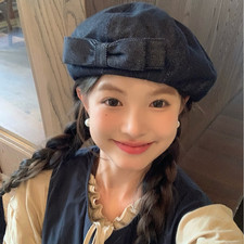 Autumn Versatile Belt Bow Beret Cowboy Simplicity Octagonal Hat classic Hat