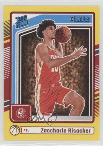 2024-25 Panini Donruss Rated Rookie Yellow Flood Zaccharie Risacher #219
