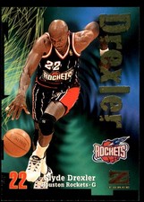 Clyde Drexler 1997-98 SkyBox Z-Force #22 Rockets NBA READ FREE SHIP AutographDen
