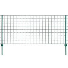Euro Fence Set 20x1m Green PVC-Coated Steel with 11 Posts 1.22m Height Durable.