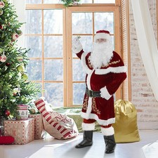 Santa Claus Cosplay Set 12X Christma Parties Santa Outfit Kit Comfortable chic