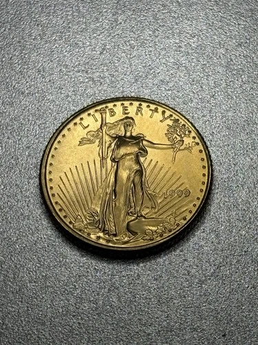 🔥1/10 oz American Gold Eagle Coin $5 BU, 1999, BUY IT NOW🔥