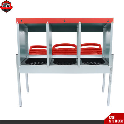 With Metal Legs Roll Out Laying Eggs Nesting Box 3 Holes Chicken Nesting Boxes
