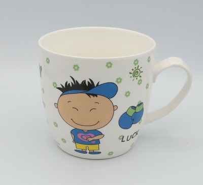 Large Coffee Tea Mug Happy Luck Good CUTE