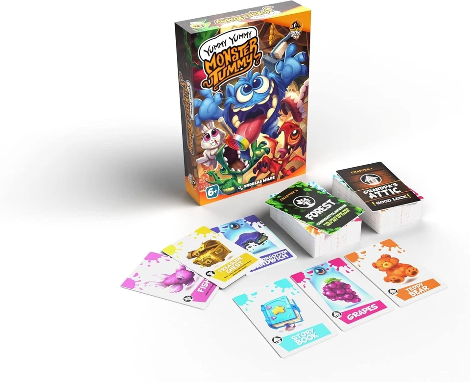 Yummy Yummy Monster Tummy - Juego híbrido de cartas y aplicaciones - Edades 6+, 2-4 jugadores Foto 3 de 4