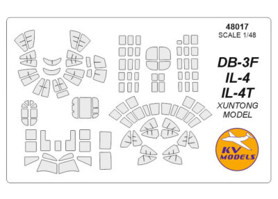 1/48 Ilyushin DB-3F/IL-4/IL-4T Paint Masking w/Wheels Masks for Xuntong Model