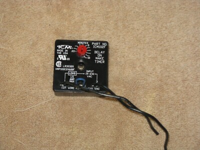 ICM Controls ICM102F ICM102FB Delay On Make Timer Relay 18-240 VAC .03-10 Min