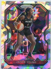 2021 Panini Prizm WNBA JACKIE YOUNG #47 CRACKED ICE PRIZM SP ACES