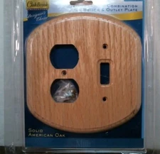 Oakbrook Solid American Oak Comb. Switch & Outlet Plate, Oval Shape(48381) FS