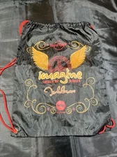 Hard Rock Cafe John Lennon Imagine Drawstring Backpack Tote Bag
