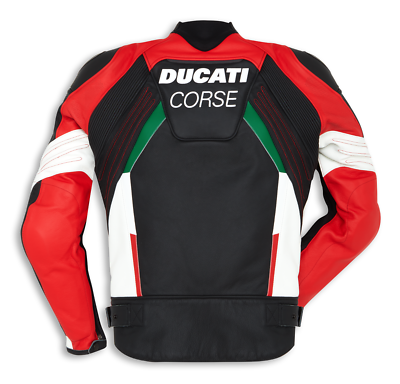 New Dainese Ducati Corse C3 Leather Jacket Men's EU48 Black/Red