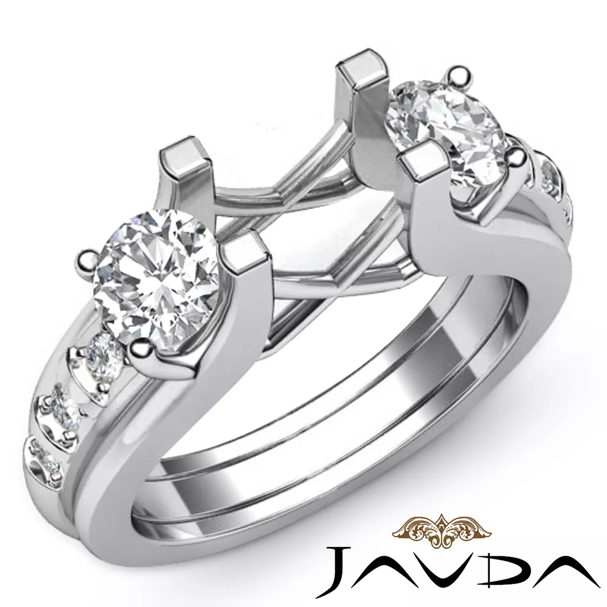 Semi mounts for round best sale diamonds
