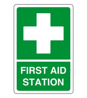 SAFETY FIRST DISPLAY LTD First aid station - safety sign - AED sign, first aid stickers, first aid kit -