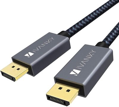 10ft DisplayPort Cable 2-Pack 4K@60Hz High Speed DP Cables Nylon Braided