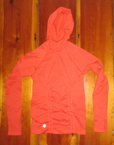 Athleta Tracker Hoodie neon orange Stretch / tailliert Lauftop small
