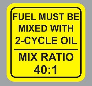 2 Cycle Oil To Gas Ratio Chart