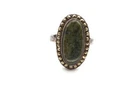 Vintage Art Deco Sterling Silver 925 Jade Marcasite Ring Size 7.25