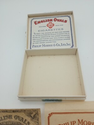 Vintage Philip Morris English Ovals Cigarette Box