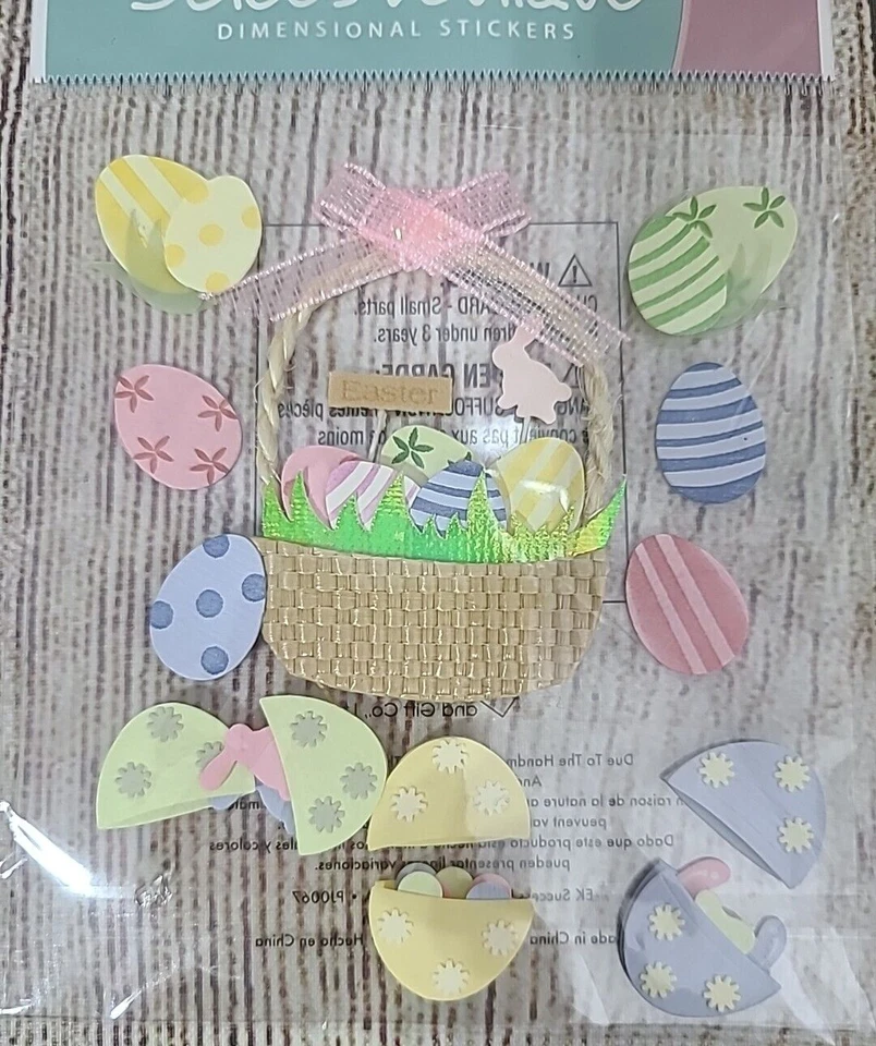 Jolee's Boutique Dimensional Easter Stickers Pink Green Crafts Scrapbooking New - Image 4 of 4