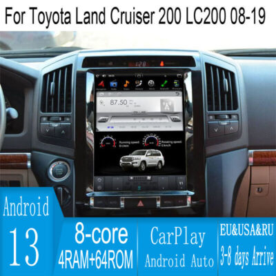 Car Android Gps Navigation Wifi 15.1'' For Toyota Land Cruiser 200 Lc200 08-19
