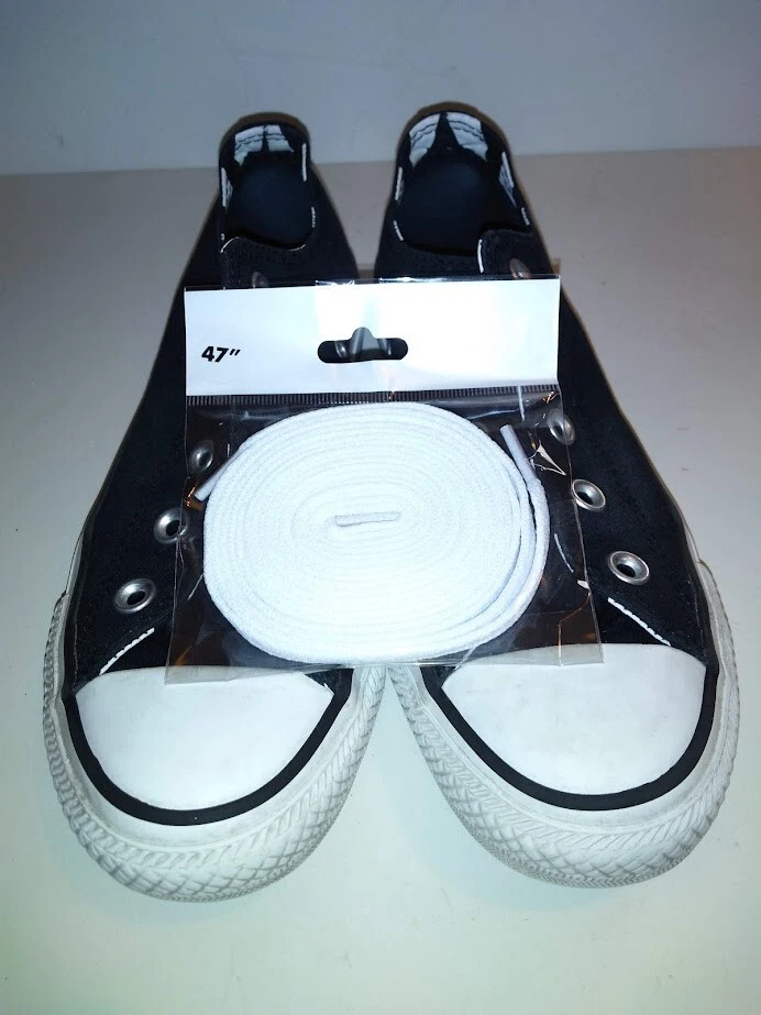 Womens white converse hotsell with black stripe