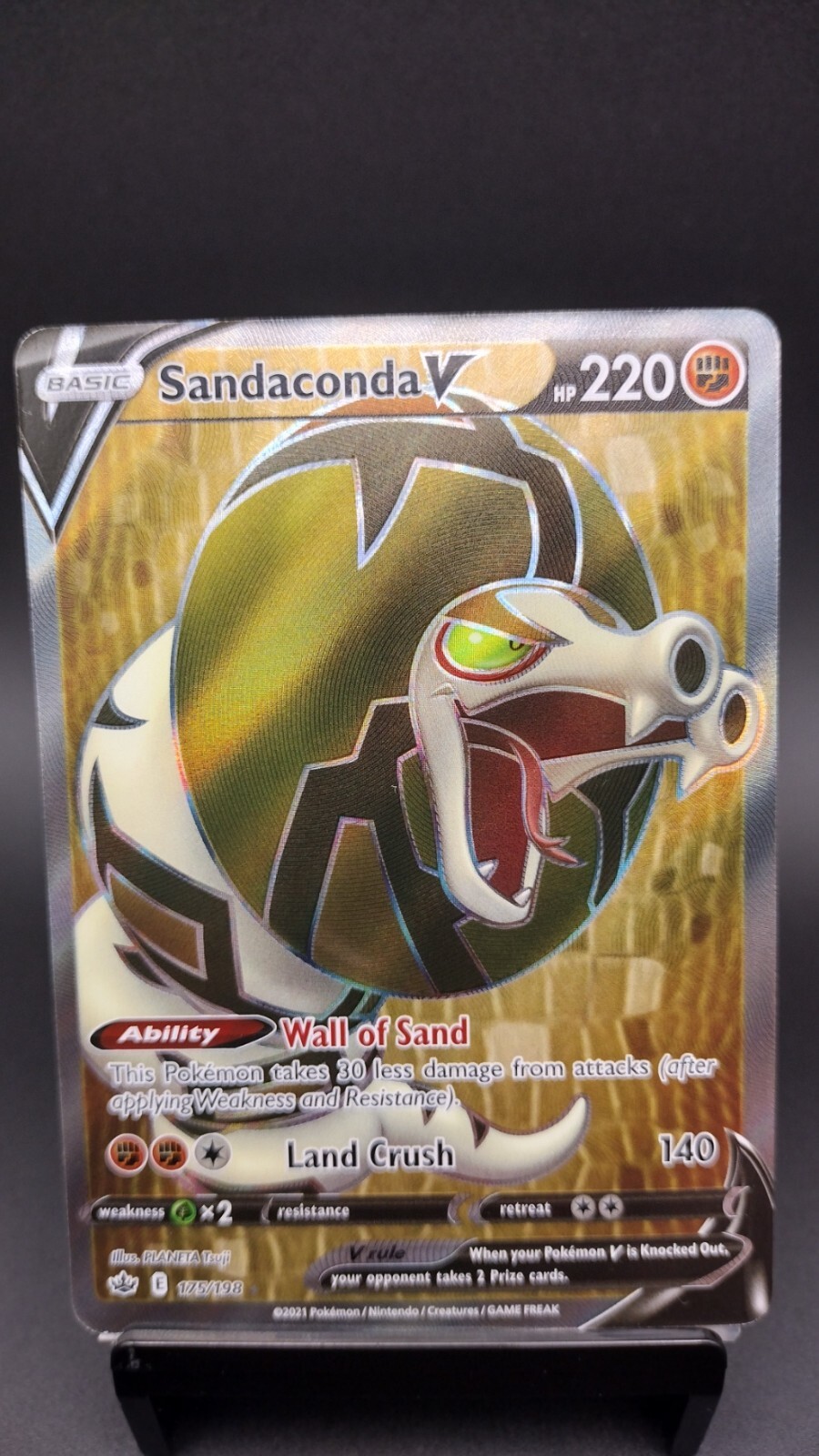 Pokémon TCG - Chilling Reign - Sandaconda V 175/198 - Full Art Rare Near Mint