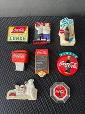 LOT OF 8 VINTAGE COCA COLA FRIGE MAGNETS