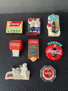 LOT OF 8 VINTAGE COCA COLA FRIGE MAGNETS