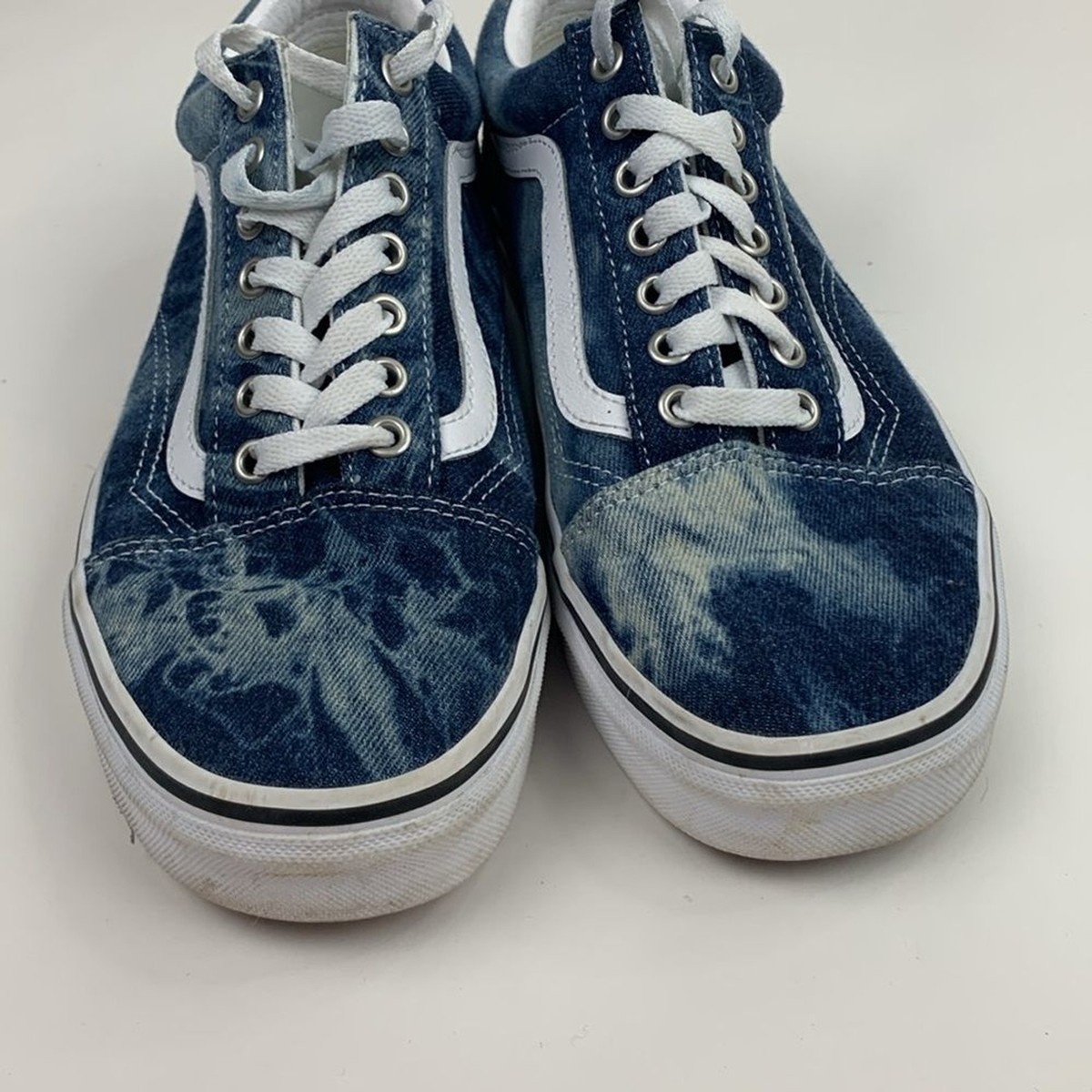 Vans Denim Blue acid wash lace up sneakers Size 9.5 (Mens 8