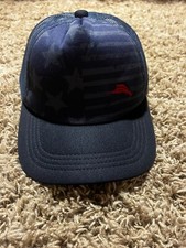 Tommy Bahama Hat Cap Mesh Snapback Blue And Black Youth Size S/M