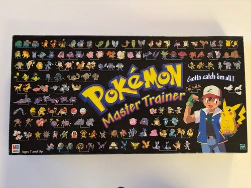 Vintage Pokemon Master Trainer Board Game 1999 Hasbro 100% Complete #1