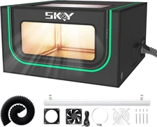 Updated Integrated Laser Engraver Enclosure with LED Light, Ventilation Kit, Cov