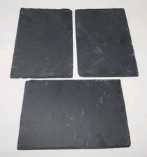 Thirstystone Slate Cheeseboard, Black, Set of 3 pieces, 11.75" x 7.75"