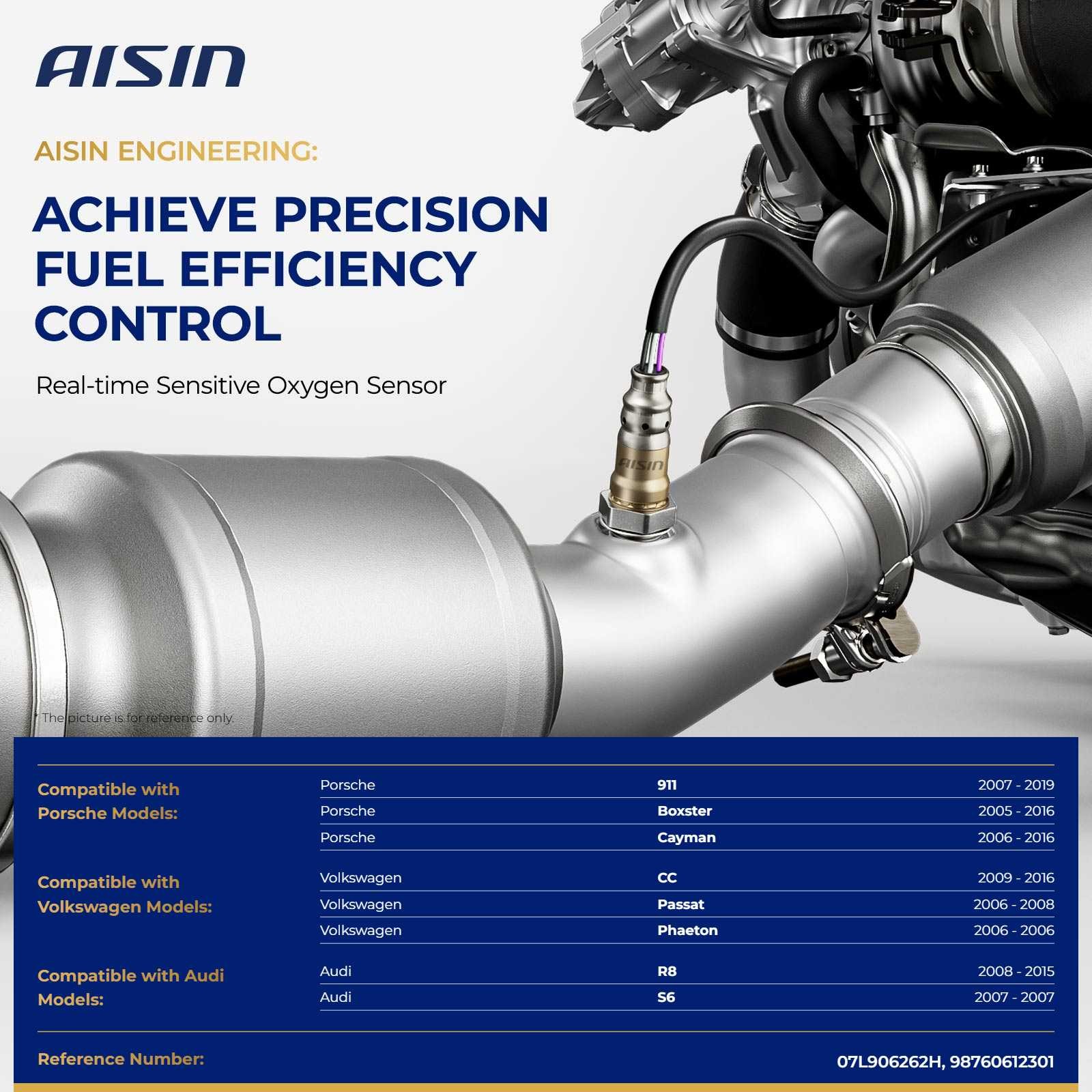 AISIN Upstream Oxygen (O2) Sensor for Volkswagen Passat CC Audi R8 S6 2005-2019