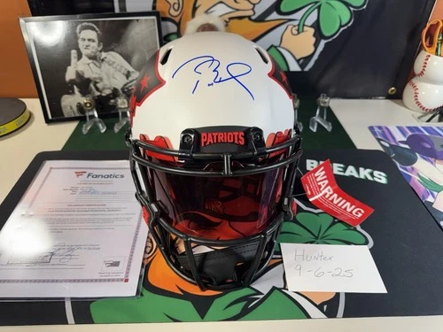 Tom Brady Autographed Patriots Lunar Eclipse Authentic Speed Helmet Fanatics
