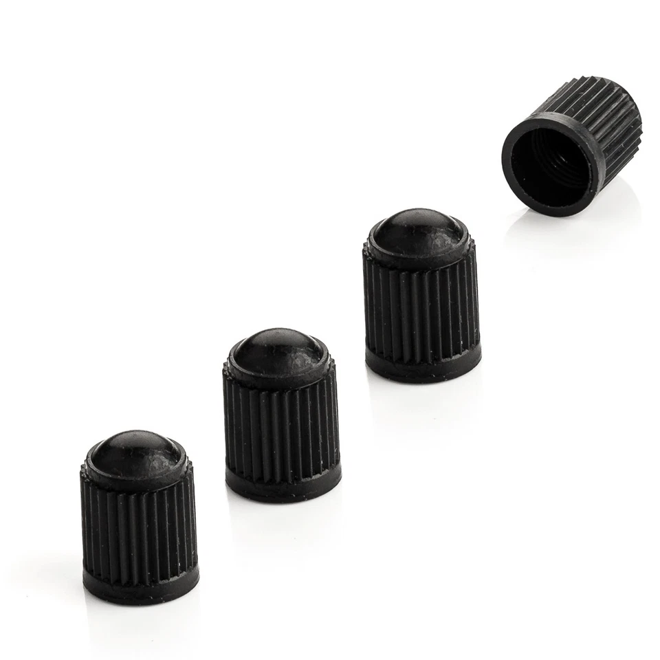 Juego de 4 tapas de válvula de neumático tapa de válvula de coche plástico negro para FIAT Foto 4 de 4