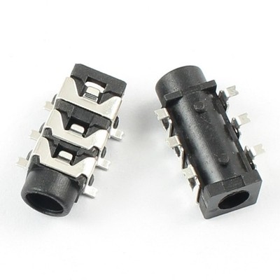 10Pcs 3.5mm Audio Connector Female 6 Pin SMT SMD Stereo Headphone Jack PJ313D #z